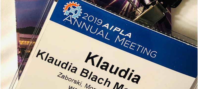 Zaborski, Morysiński at 2019 AIPLA Annual Meeting in Washington D.C.