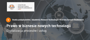 Kancelaria Zaborski, Morysiński partnerem studiów podyplomowych Prawo w biznesie nowych technologii CKP Uczelni Łazarskiego.
